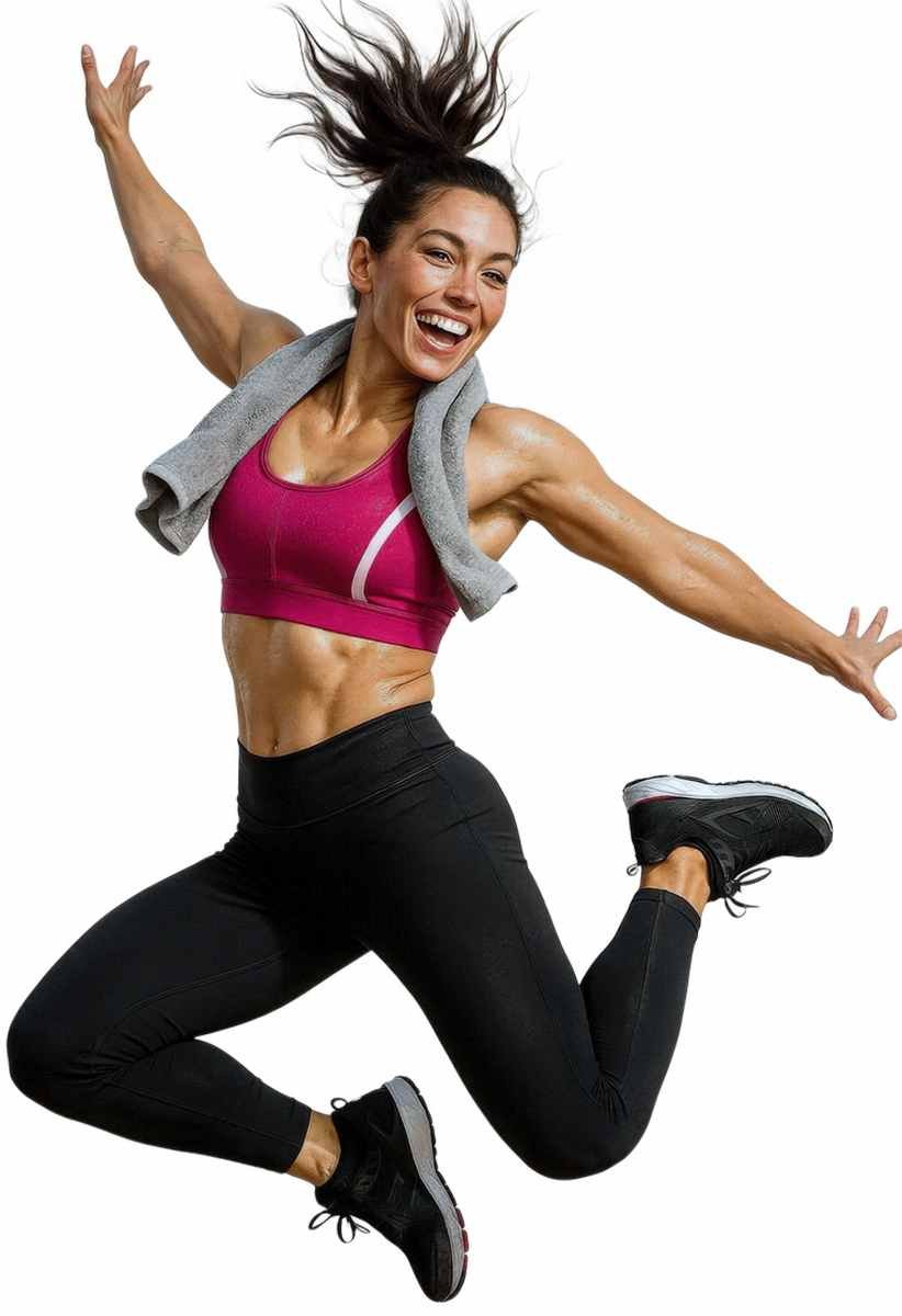 femme-sportive-heureuse Femme en position du lotus, bien-être et méditation